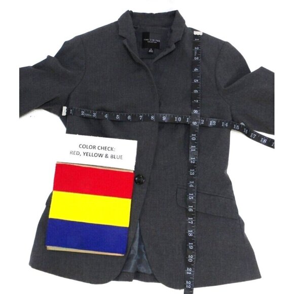 THE LIMITED Collection women's gray fitted suit coat jacket fully lined, size 0 - Picture 2 of 4